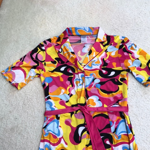NWOT “Spirit Halloween” jumpsuit ,size small, disco style V neck w/ button& belt - Picture 3 of 7